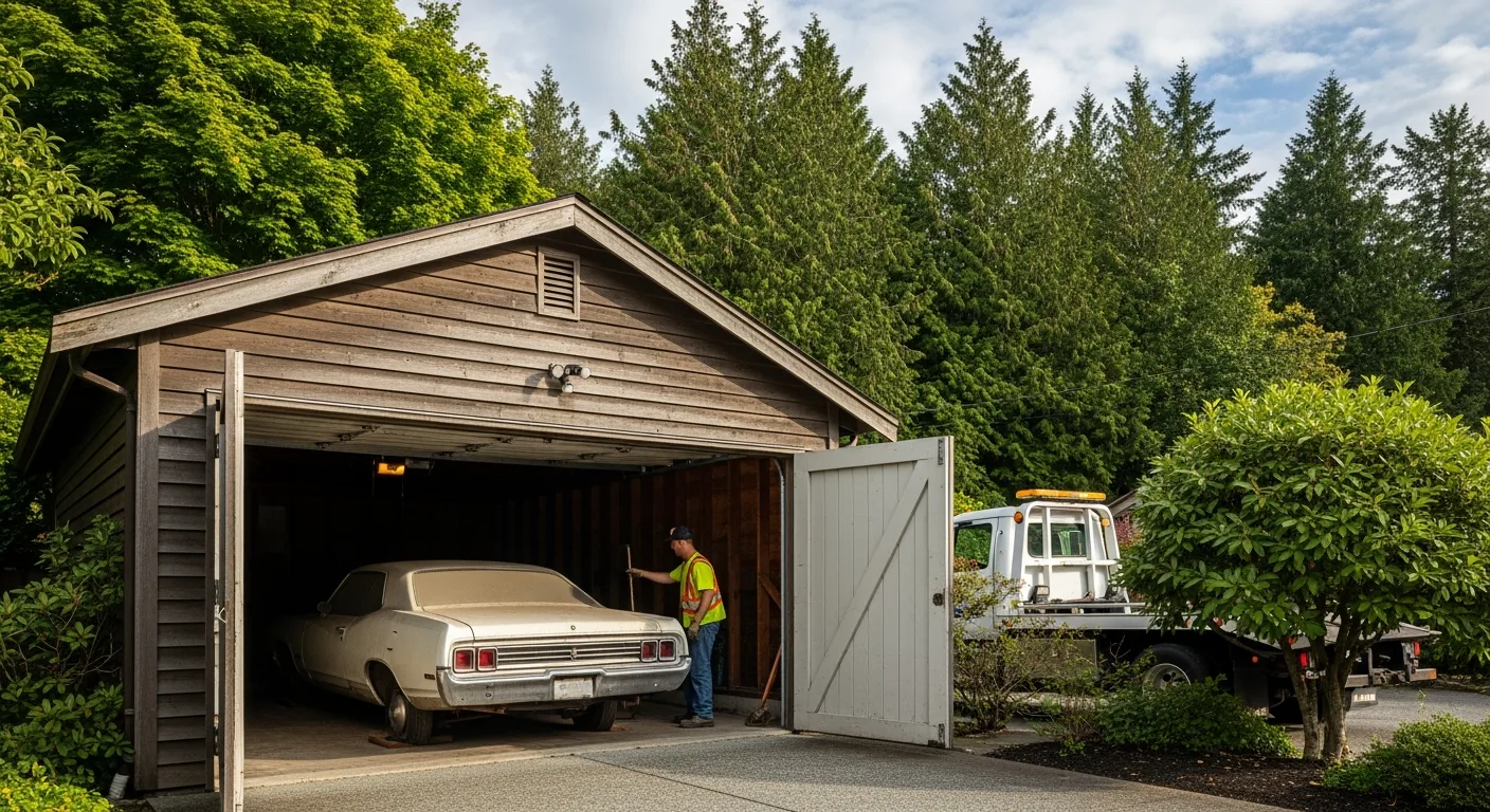 Old vehicle removal from a Dunbar Vancouver garage