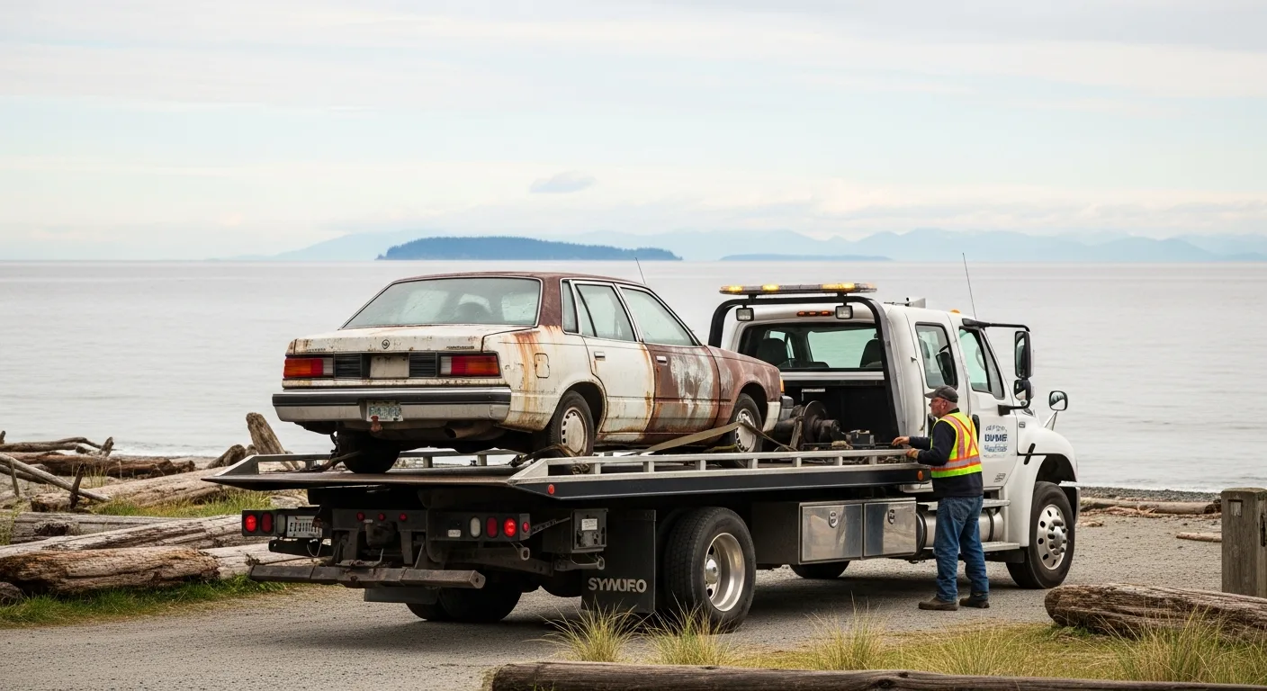 Junk car removal near Kitsilano Beach Vancouver