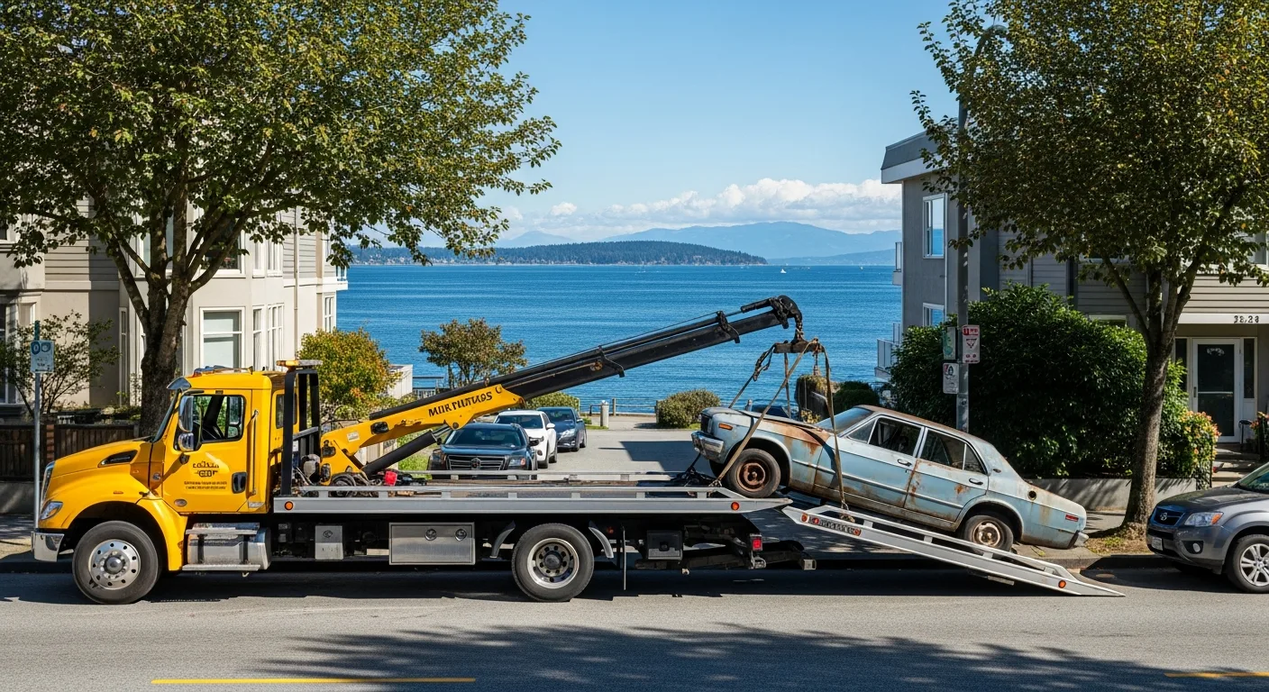 Vehicle removal from a West End Vancouver apartment area